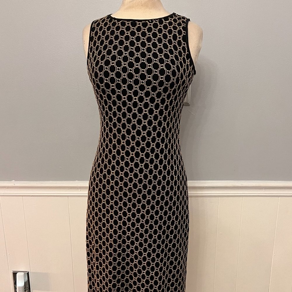 Black and Gold Evening Dress
